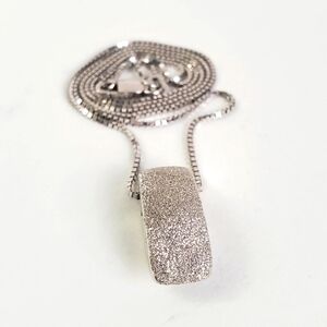 Watch Video / 14K Gold Reversible Diamond Dust Style Geometric Pendant Necklace
